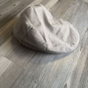 Newhattan Beret Hat Cap 100% Cotton Beige Size Large
